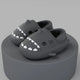 Litfun Fur Plush Shark Slippers Women Men Winter Cozy Fur Shark Slides Cartoon Furry Home Shoes Platform Waterproof Shark Slides