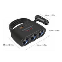 PD QC3.0 Dual USB Socket 120W Car Cigarette Lighter Splitter 12V 24V Fast Charger Plug Phone Power Adapter for Car DVR Dashcam