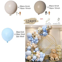 Macaron Dusty Blue Balloon Garland Arch Kit Happy Birthday Party Decoration Kids Boy Baby Shower Ballons Wedding Party Supplies