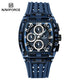 NAVIFORCE Fashion Men Watch Quartz Chronograph  Clock 3ATM Waterproof Silicone Band Sports Casual Date Display Male Wristwatches