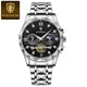 POEDAGAR Luxury Watch for Man Sports Leather Men Quartz Watch Waterproof Luminous Chronograph Men's Watches Male Clock Reloj+box