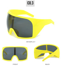 Oversized Punk Shield Sunglasses Women Men Big Frame 2025 Luxury Brand Steampunk Mask Sun Glasses For Ladies Sports Goggle UV400