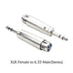 XLR 3PIN female head to 6.5 female 3 core XLR revolution RCA 3.5mm Male lotus audio female seat 6.35 microphone adapter