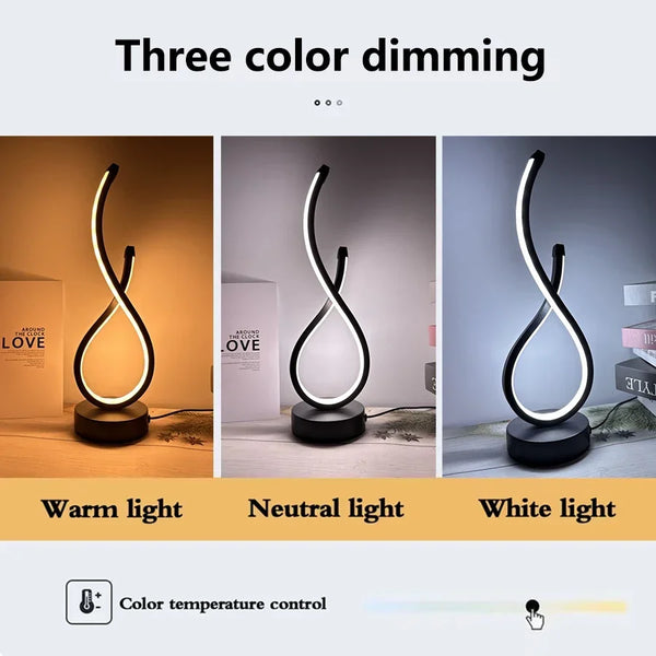 USB Powered Modern LED Table Lamp - Night Light