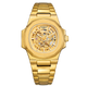 LONGLUX Men automatic mechanical watch luxury watches waterproof skeleton business cheap wholesale stainless steel gift watch