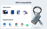 Lemorele TC48 USB Ethernet Adapter USB 3.0 Network Card for Macbook USB C to RJ45 Ethernet Adapter for PC Laptop Network Card