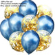 10/14pcs Mix Pink Rose Balloons Heart Star RoseGold Confetti Balloon Birthday Party Decorate Kids Adult Air Balls Wedding Globos