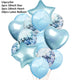 10/14pcs Mix Pink Rose Balloons Heart Star RoseGold Confetti Balloon Birthday Party Decorate Kids Adult Air Balls Wedding Globos