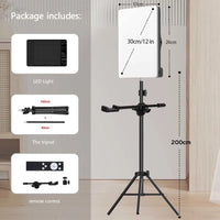 Photo Studio LED 2700k-5700k Video Fill Lamp Light Panel Photography Lighting With Tripod Stand Long Arm EU Plug For Live Stream