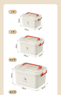 Large Capacity Medicine Box Portable Home First Aid Medical Kit Family Emergency Medicine Box with Multi-layer Drug Storage Case