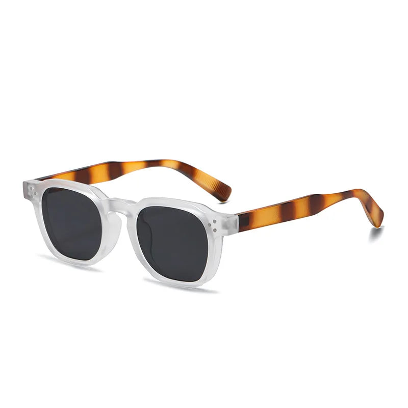 JNPCXI Fashion Vintage Rivet Oval Sunglasses Women Men Luxury Leopard Sun Glasses Anti Blue Light Eyeglasses Frame