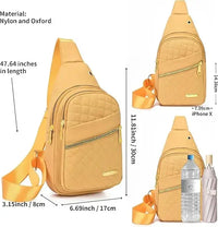 Women Pink Chest Bag 2024 Ladies Waterproof White Chest Backpack Shoulder Bag Oxford Cloth Crossbody Bag Cycling Sports Backpack