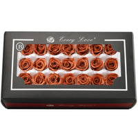 Grade B 21PCS 2-3cm Mini Preserved Roses Heads Eternal Rose Gift Wedding Party DIY Material Preserved Roses Home Dried Flowers