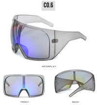 Oversized Punk Shield Sunglasses Women Men Big Frame 2025 Luxury Brand Steampunk Mask Sun Glasses For Ladies Sports Goggle UV400