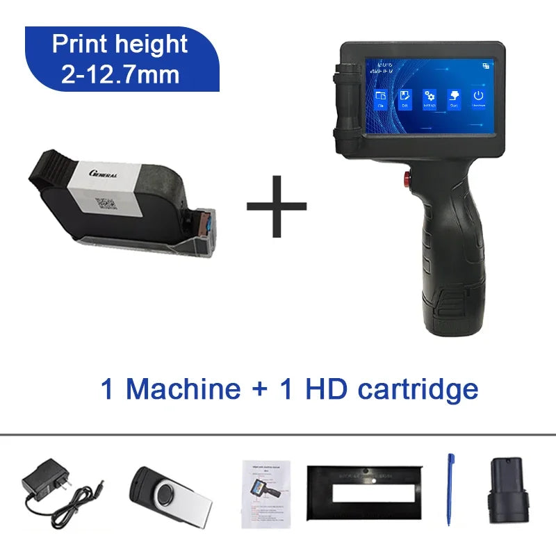 Phezer P17 Handheld Inkjet Printer Date Number Expiry Date Logo QR Bar Batch Code Expiry Date 12.7mm Label Printer 28 Languages