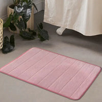 Memory Foam Embossed Velvet Carpet Bathroom Living Room Non-Slip Mat Cobblestone Floor Mat