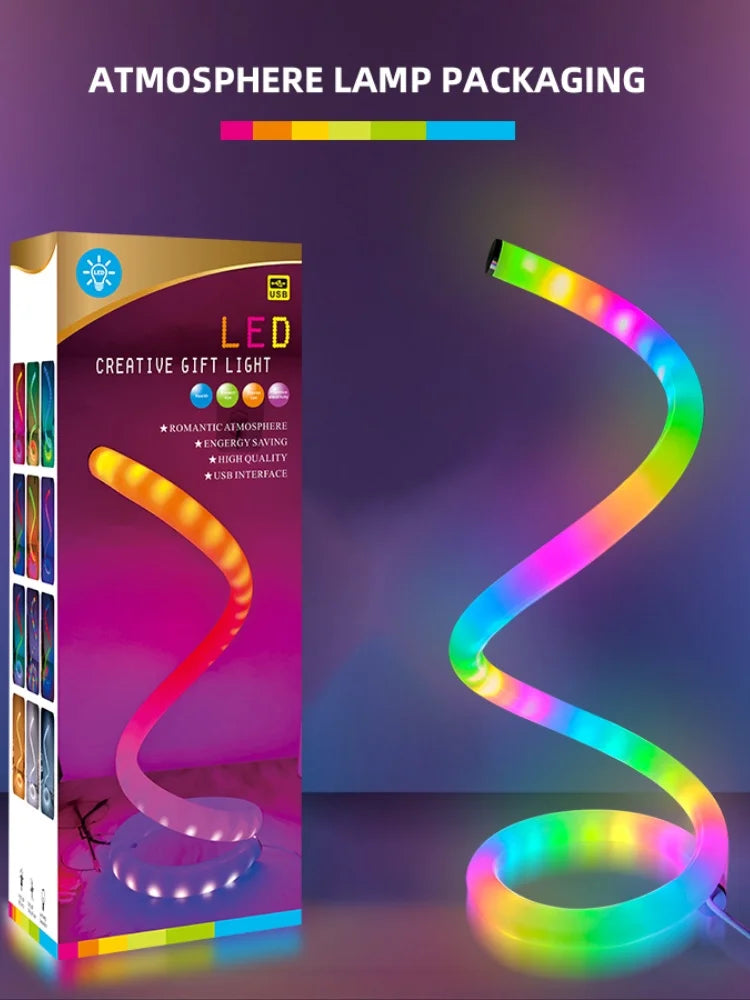 USB Power LED Romantic Light, Acrylic, Spiral RGB