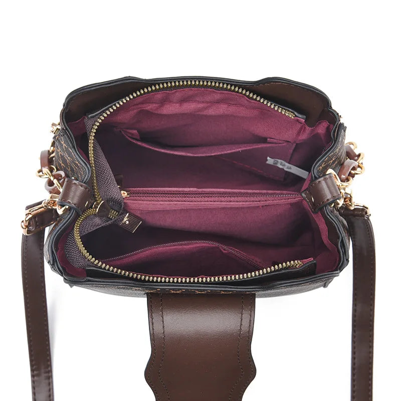 New women shoulder Bag for 2025 luxury designer handbag women Handbags leather Printed monogram single shoulder straddle bag