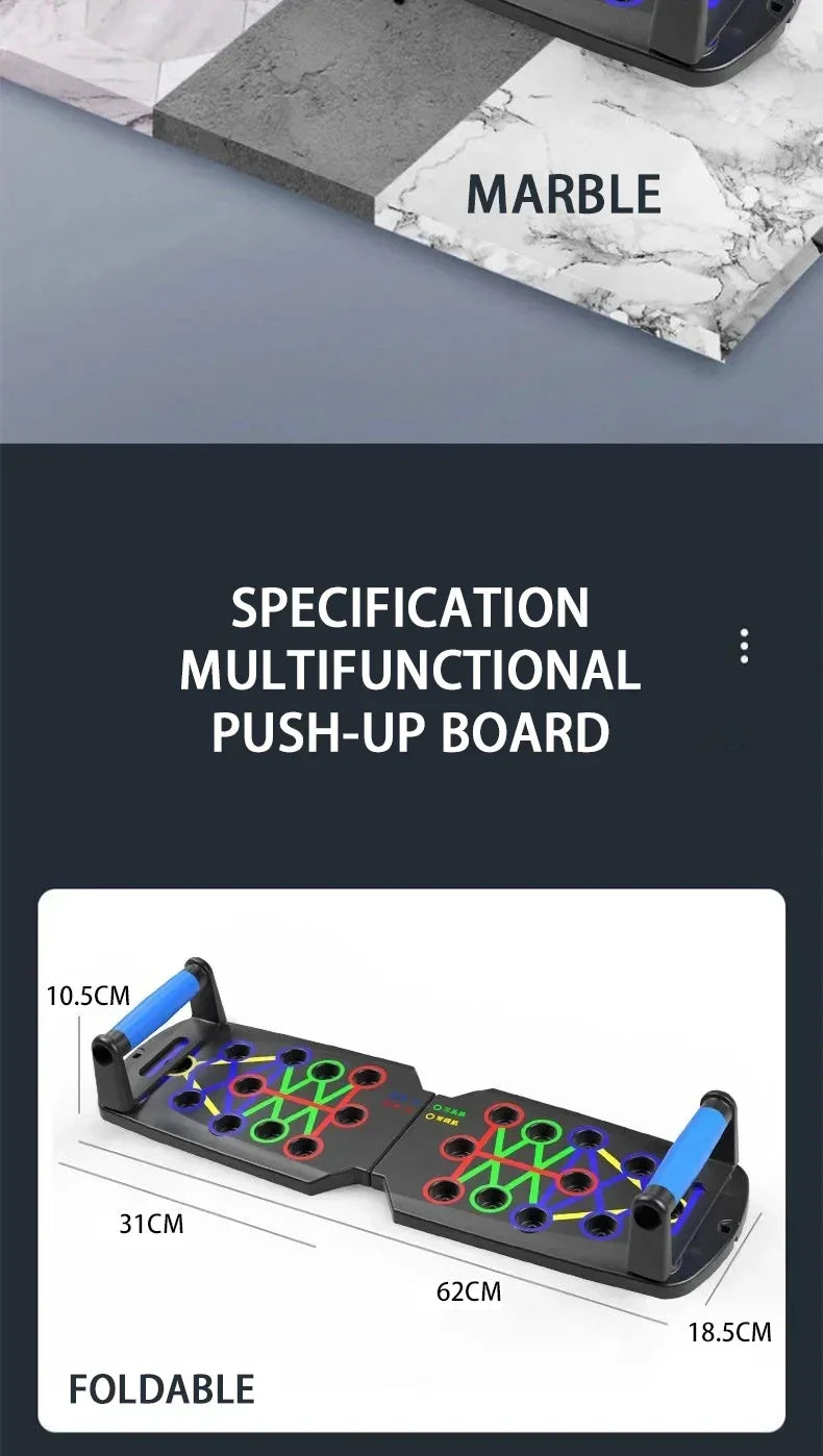 Push Up Board 21 in 1 Portable Folding Exercise Station Portable Push up Fitness Equipment Strength gym Training Equipment