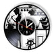 Modern Kitchen Artwork Teapot Wall Clock Tea Room Wall Decor Teapot Retro Vinyl Record Wall Clock Kitchen Decorative Wall Watch