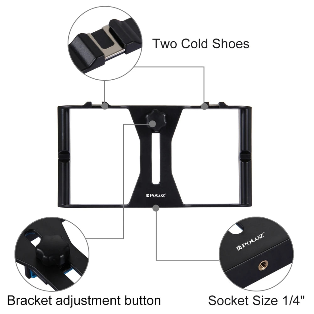 PULUZ Smartphone Vlogging Kit Video Recording Equipment with Tripod Fill Light Shutter for Camera Phone Youtube Set Vlogger KIT