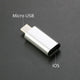 YUXI Silver 1PCS  Micro USB to Converter Adapter For iPhone X 8 7 6 Plus Type C/IOS to Micro USB Adapter For Samsung S8 Xiaomi