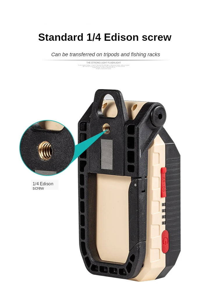 Multi-function Work Light Floodlight Glare Flashlight Built-in Battery Magnetic Suction Power Display Car Repair Emergency Lamps