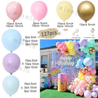 Macaron Pink Balloon Garland Arch Kit Kids Happy Birthday Metal Rose Gold Confetti Balloons Wedding Party Baby Shower Decoration