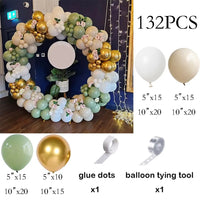 White Sand Balloons Garland Sage Green Gold Balloon Arch Kit Birthday Party Baby Shower Wedding Bride Shower Decoration Globos