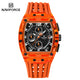 NAVIFORCE Fashion Men Watch Quartz Chronograph  Clock 3ATM Waterproof Silicone Band Sports Casual Date Display Male Wristwatches