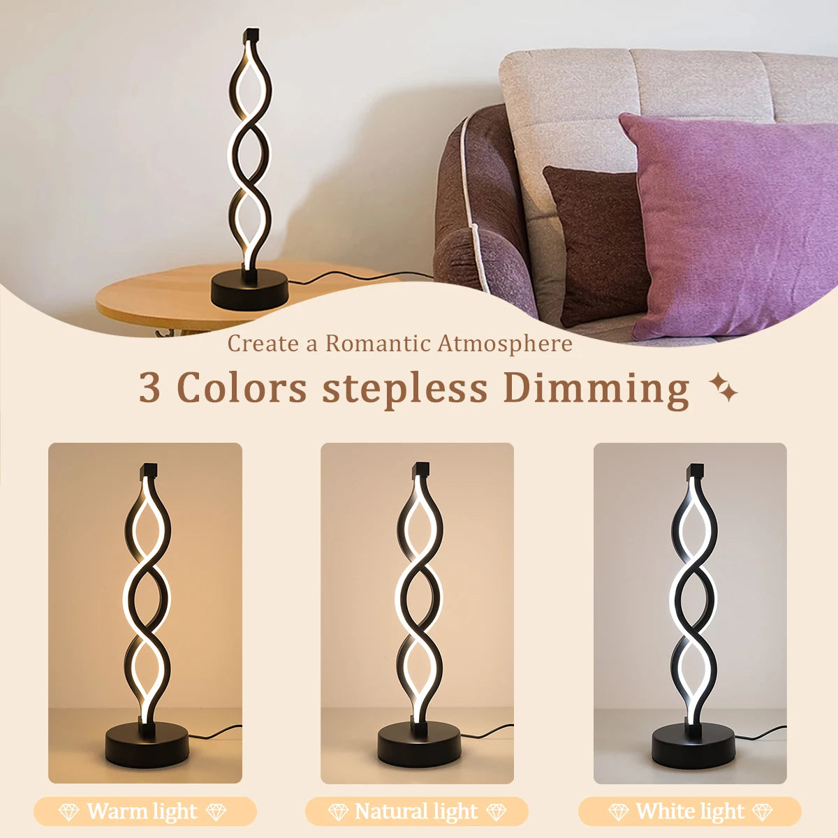 Creative seaweed table lamp LED decorative lighting table lamp