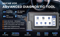 MUCAR VO6 All Cars Lifetime Free Full System 28 Resets Obd2 Diagnostic Tools ECU Coding Bi-directional Scan Obd 2 Auto Scanner