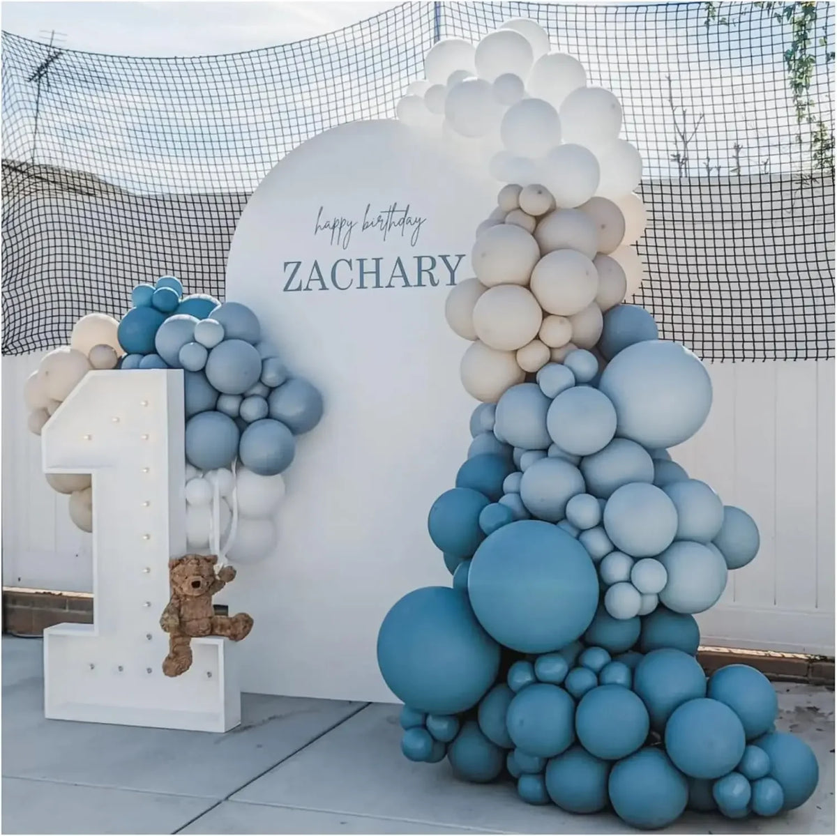 Macaron Dusty Blue Balloon Garland Arch Kit Happy Birthday Party Decoration Kids Boy Baby Shower Ballons Wedding Party Supplies