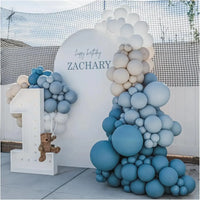 Macaron Dusty Blue Balloon Garland Arch Kit Happy Birthday Party Decoration Kids Boy Baby Shower Ballons Wedding Party Supplies