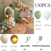 White Sand Balloons Garland Sage Green Gold Balloon Arch Kit Birthday Party Baby Shower Wedding Bride Shower Decoration Globos