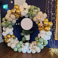 White Sand Balloons Garland Sage Green Gold Balloon Arch Kit Birthday Party Baby Shower Wedding Bride Shower Decoration Globos