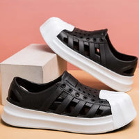 Men sandals outdoors Hole sandals for men Breathable Thick Bottom Unisex Soft EVA Non-slip Women sandals summer 2024 Beach Shoes