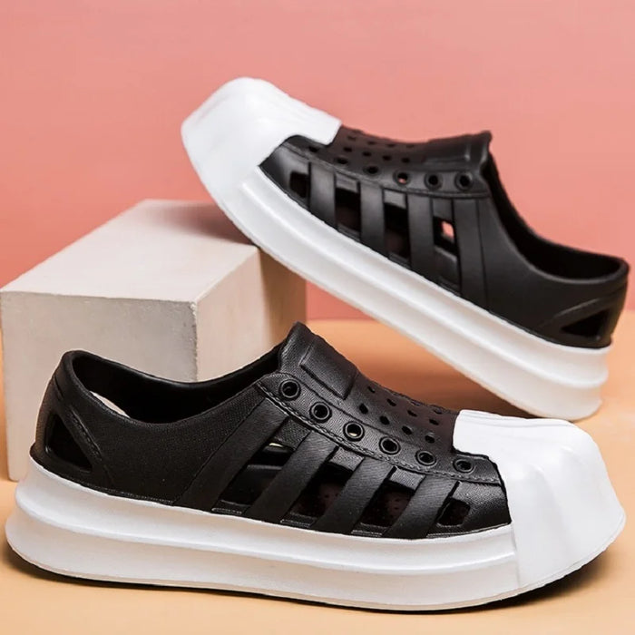 Men sandals outdoors Hole sandals for men Breathable Thick Bottom Unisex Soft EVA Non-slip Women sandals summer 2024 Beach Shoes