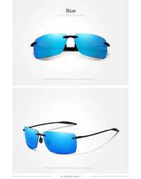 KINGSEVEN Brand New Rimless Sunglasses Polarized UV400 Men Driving Ultralight Rectangle Frameless Glasses Women Fishing Eyewear