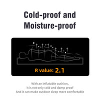 PACOONE Outdoor Camping Double Inflatable Mattress Extra Wide Sleeping Pad Ultralight Folding Bed Sleeping Mat Car Travel Mat