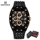 NAVIFORCE Fashion Men Watch Quartz Chronograph  Clock 3ATM Waterproof Silicone Band Sports Casual Date Display Male Wristwatches
