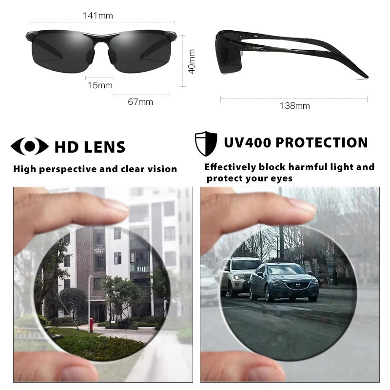 Luxury Brand 2023 Aluminum Sunglasses For Men Polarzed Sun Glasses Man Day Night Driving Anti-Glare Wome Oculos De Sol Masculino