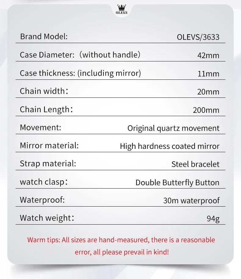 OLEVS Business Minimalist Stainless Steel Watch Man Luxury Luminous Hands Roman Scale Calendar Waterproof Quartz Watches for Men