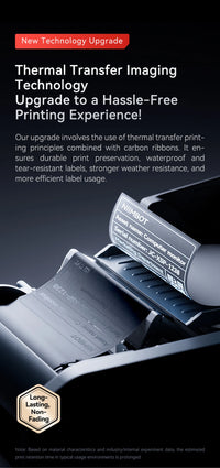 Niimbot M2 Thermal Transfer Label Printer 300 DPI High Definition Wireless 20-50 mm Print Width Label Maker Support Phone/PC