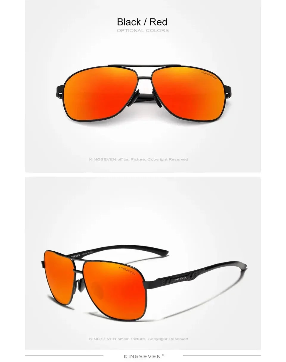 KINGSEVEN Polarized Aluminum Sunglasses Men High Quality UV400 Mirror Lens Male Women Fashion Eyewear Driving Outdoor Glasses