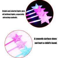 LED Luminous Magic Star Rod Light-up Wand Glow Stick Christmas New Year Party Prop Concert Glowing Stick Birthday Party Supplies
