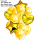 10/14pcs Mix Pink Rose Balloons Heart Star RoseGold Confetti Balloon Birthday Party Decorate Kids Adult Air Balls Wedding Globos