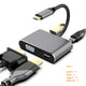 Rankman USB C Hub to 4K HDMI-Compatible Type C VGA USB 3.0 Docking for MacBook iPad Samsung S21 Dex TV Monitor Mouse U Disk