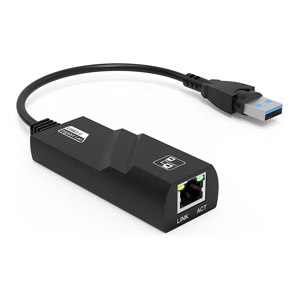 10/100/1000Mbps USB 3.0 Wired USB To Rj45 Lan Ethernet Adapter Network Card for PC Macbook Windows 10 Laptop