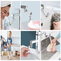 Metal 1080° Universal Rotation Faucet Sprayer Head 22/24mm Adaptor Washbasin Faucet Extender Aerator Bubbler Nozzle Kitchen Tap